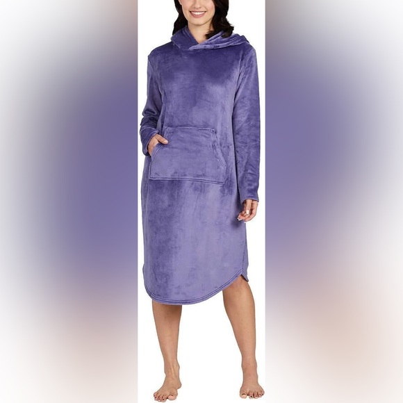 32 Degrees Lavender Purple Cozy Fleece Sleep Lounger Dress Size Small - Picture 2 of 4